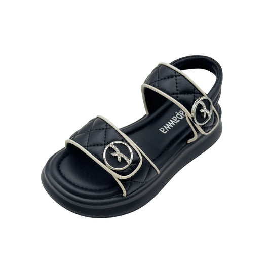 Apawwa Girls’ Sandals – Double Velcro | Adjustable Fit (B1675P)