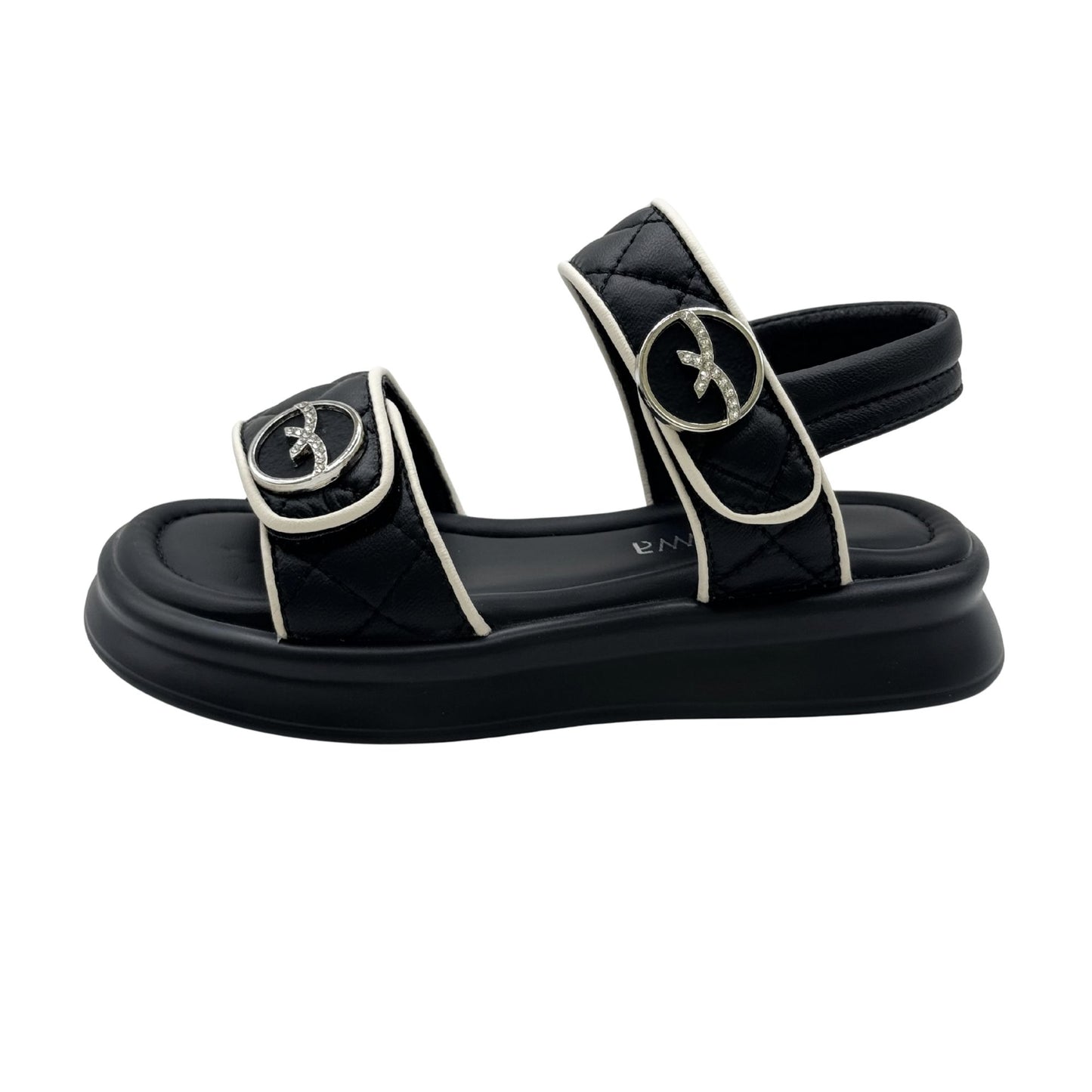 Apawwa Girls’ Sandals – Double Velcro | Adjustable Fit (B1675P)
