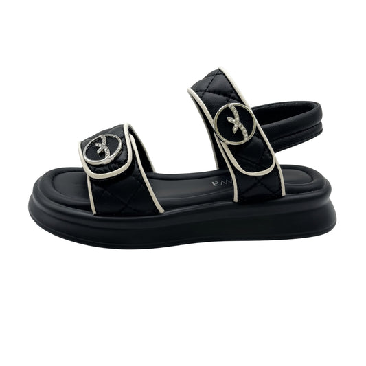 Apawwa Girls’ Sandals – Double Velcro | Adjustable Fit (B1675P)