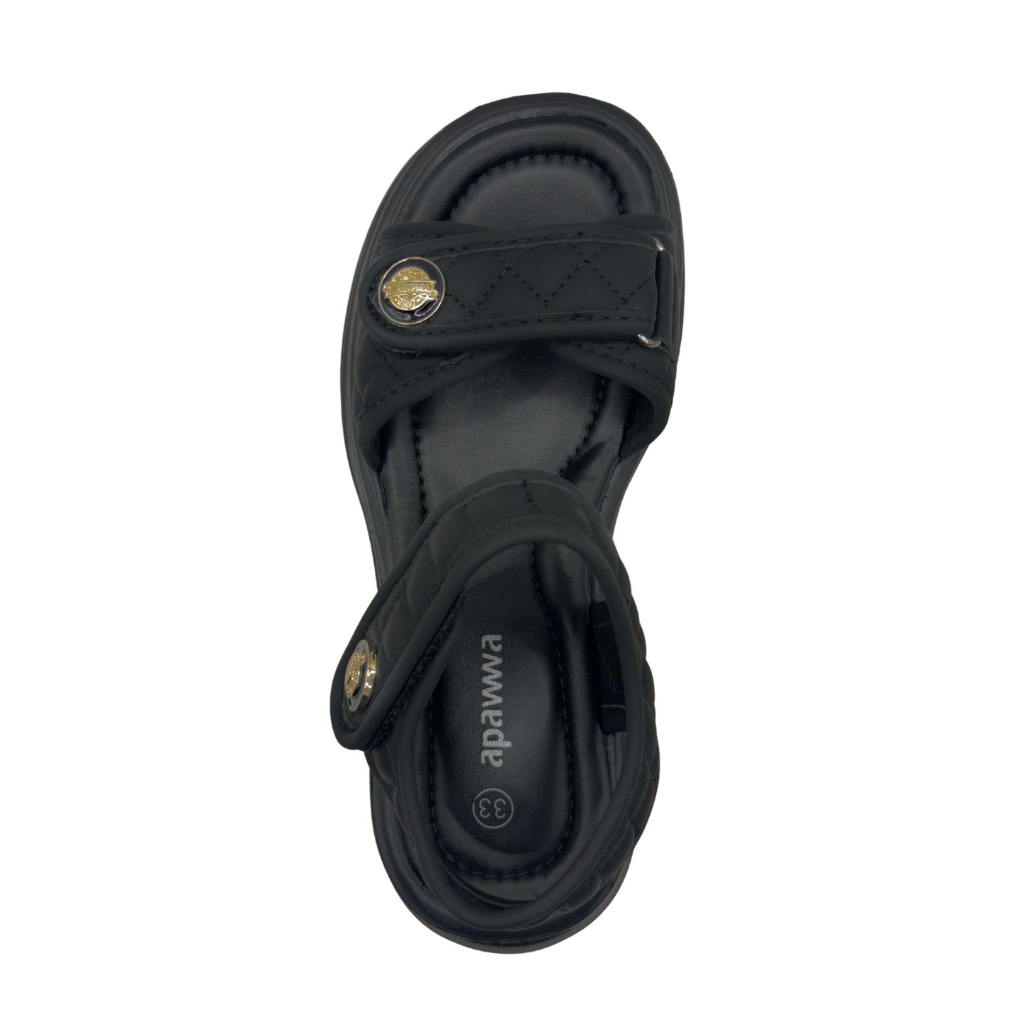 Apawwa Girls’ Sandals – Double Velcro | Adjustable Fit (N1355R)