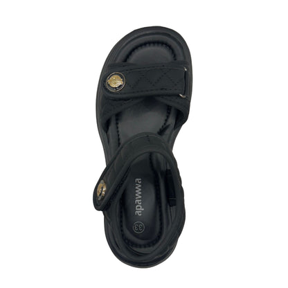 Apawwa Girls’ Sandals – Double Velcro | Adjustable Fit (N1355R)
