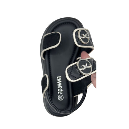 Apawwa Girls’ Sandals – Double Velcro | Adjustable Fit (B1675P)